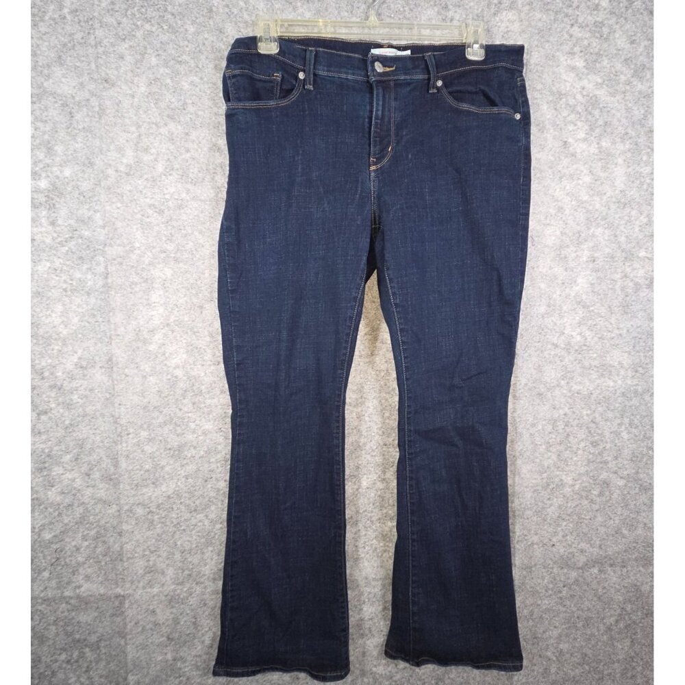 Levi's Women's Denim Jeans Classic Bootcut Dark Wash Flat Front Size 16 Classic